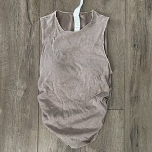 All Yoha Ribbed En Pointe Tank in Mushroom Heather - barely worn!